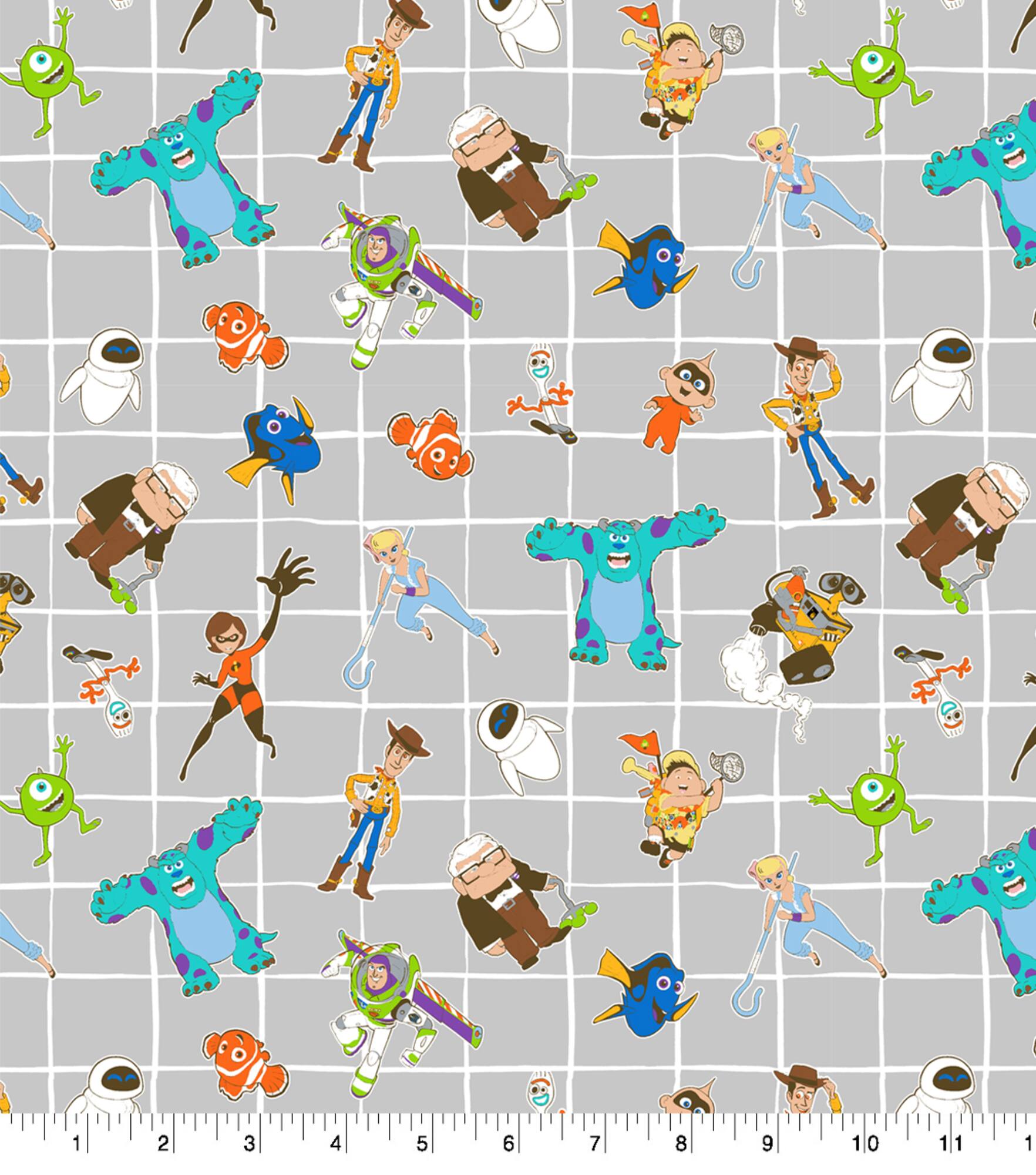 Disney® Pixar Character Mashup Cotton Fabric